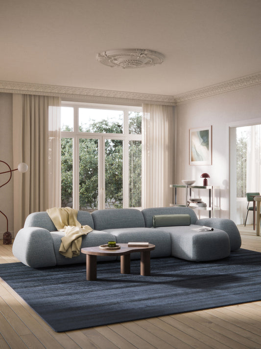 Wolke Modular Corner Sofa, Bouclé, 4-Seater