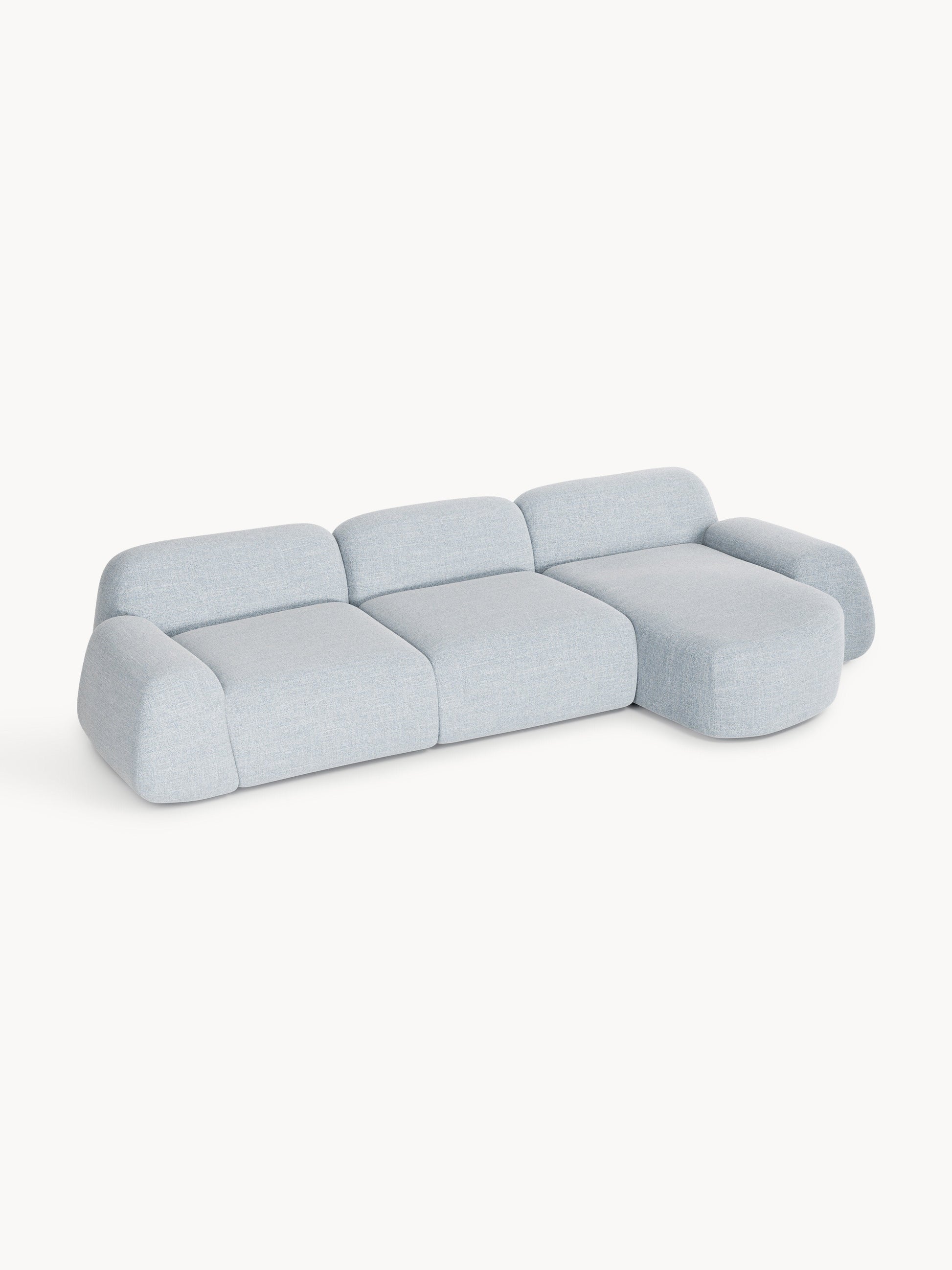 Wolke Modular Corner Sofa, Bouclé, 4-Seater
