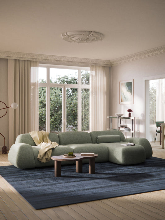 Wolke Modular Corner Sofa, Bouclé, 4-Seater