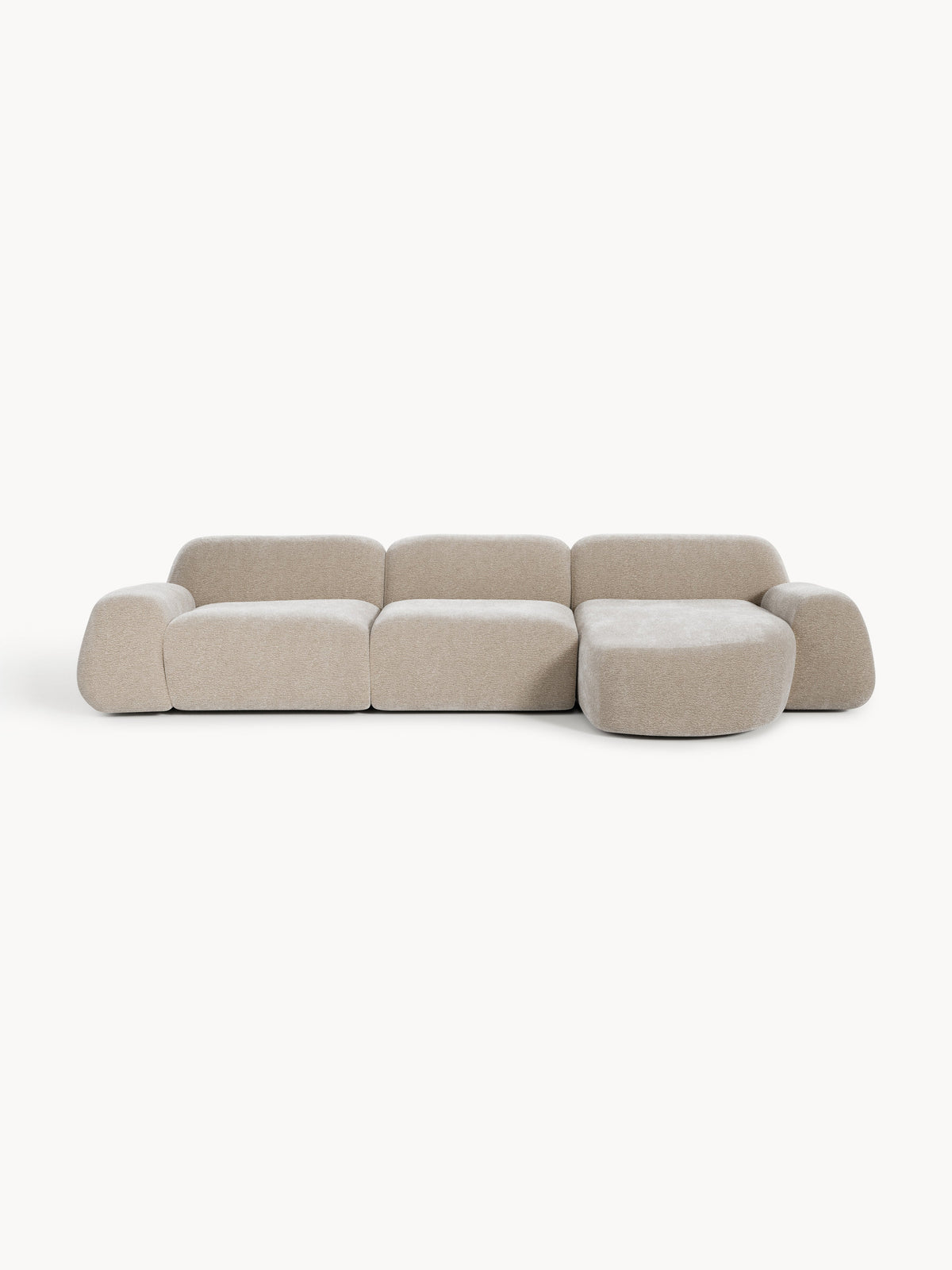 Wolke Modular Corner Sofa, Teddy, 4-Seater