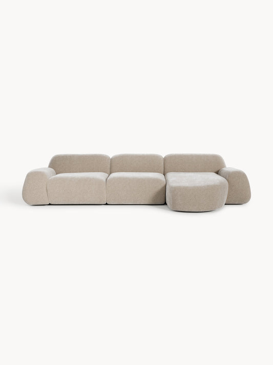 Wolke Modular Corner Sofa, Teddy, 4-Seater