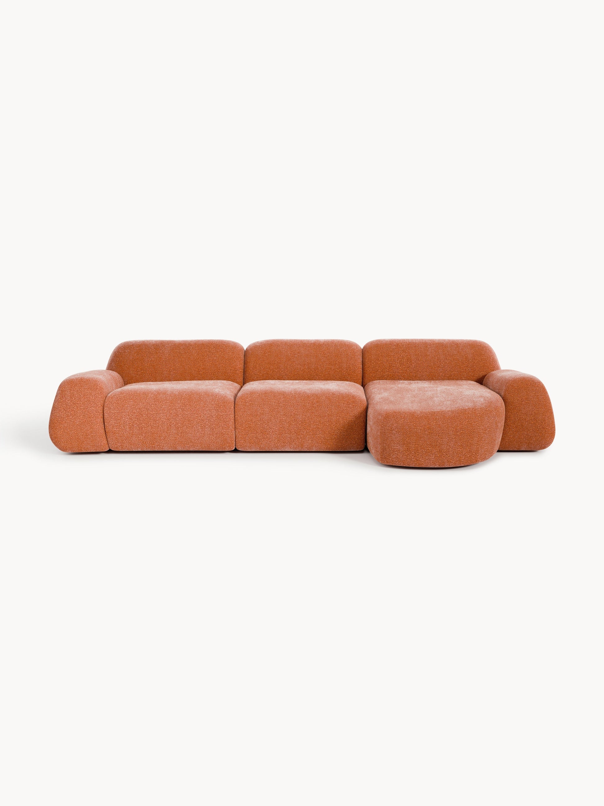Wolke Modular Corner Sofa, Teddy, 4-Seater