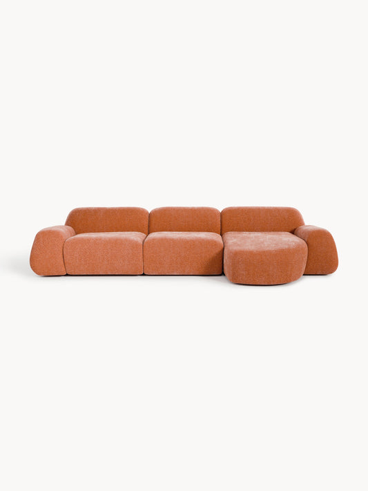 Wolke Modular Corner Sofa, Teddy, 4-Seater
