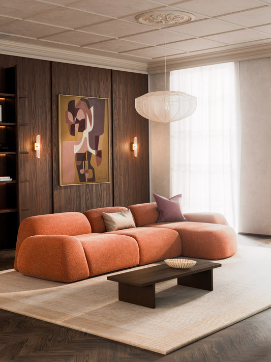 Wolke Modular Corner Sofa, Teddy, 4-Seater