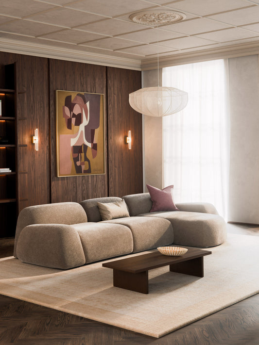 Wolke Modular Corner Sofa, Teddy, 4-Seater