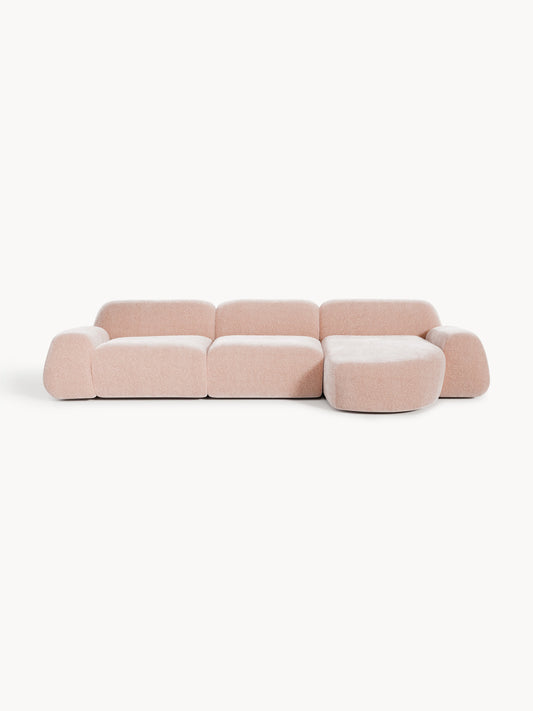 Wolke Modular Corner Sofa, Teddy, 4-Seater