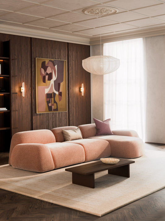 Wolke Modular Corner Sofa, Teddy, 4-Seater