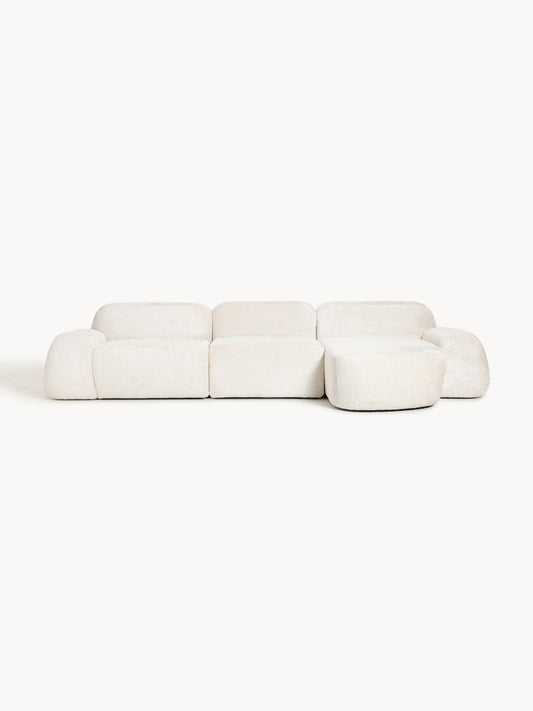 Wolke Modular Corner Sofa, Teddy Bouclé, 4-Seater