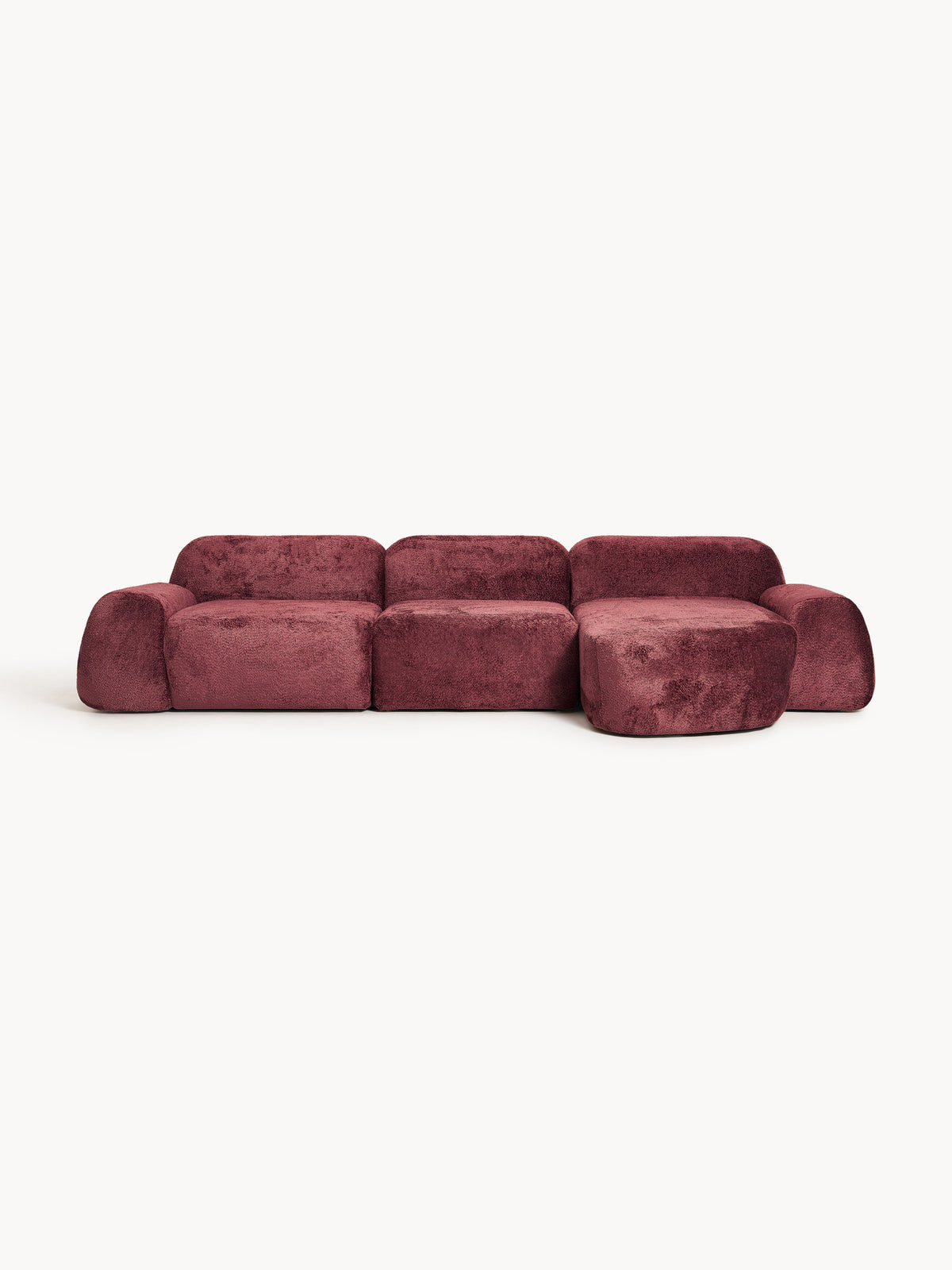 Wolke Modular Corner Sofa, Teddy Bouclé, 4-Seater