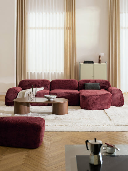 Wolke Modular Corner Sofa, Teddy Bouclé, 4-Seater