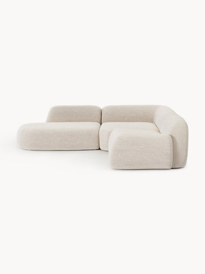 Wolke Modular Corner Sofa with Chaise Longue, Bouclé, 4-Seater