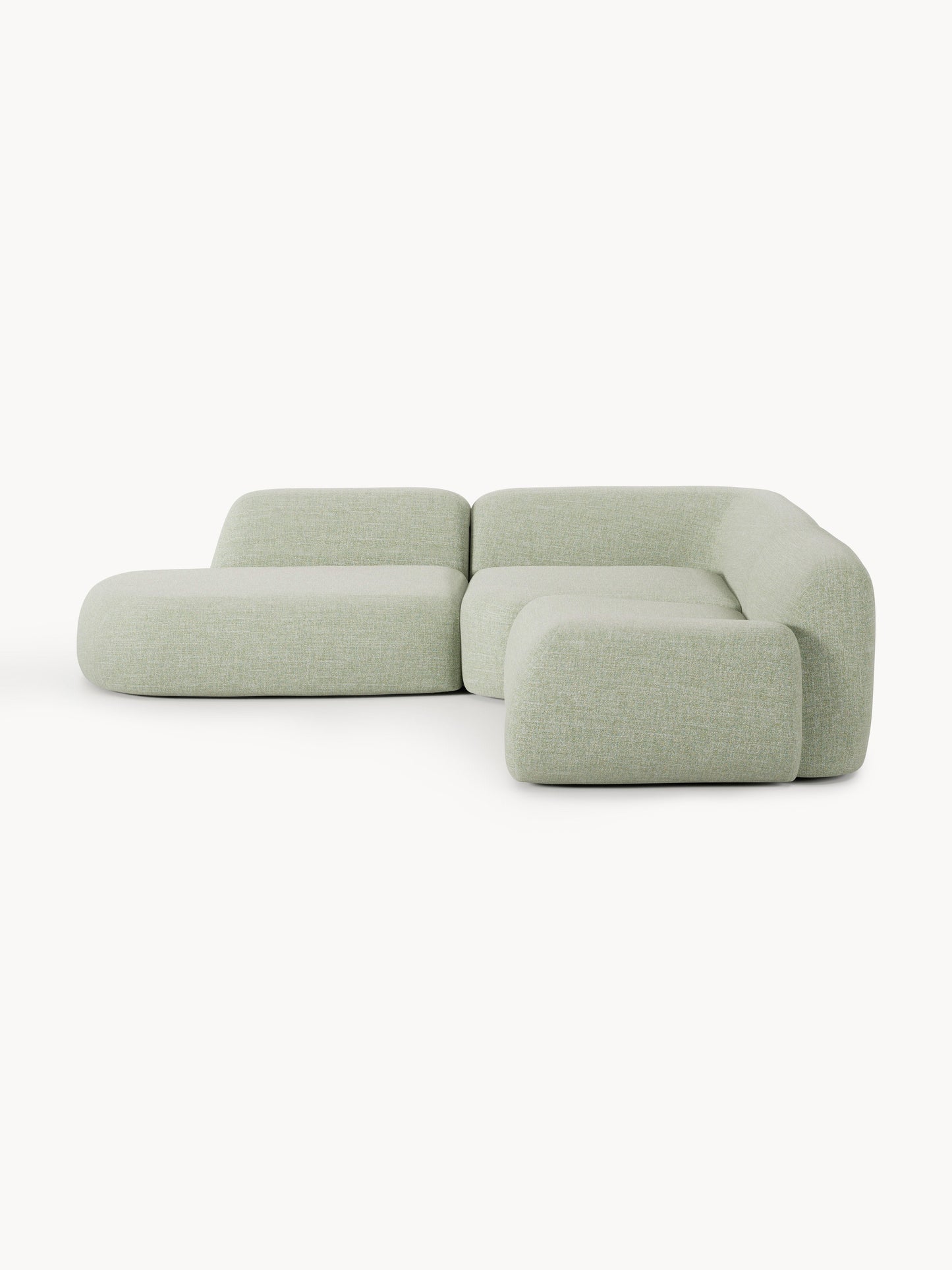 Wolke Modular Corner Sofa with Chaise Longue, Bouclé, 4-Seater