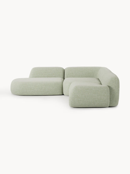 Wolke Modular Corner Sofa with Chaise Longue, Bouclé, 4-Seater