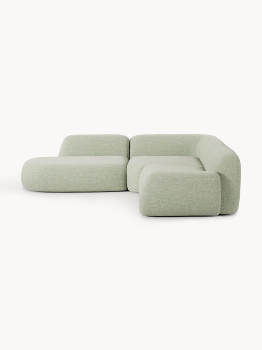 Wolke Modular Corner Sofa with Chaise Longue, Bouclé, 4-Seater