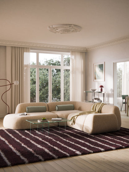 Wolke Modular Corner Sofa with Chaise Longue, Bouclé, 4-Seater