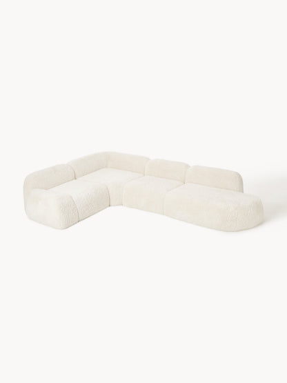 Wolke Modular Teddy Corner Sofa, XL, with Chaise Longue