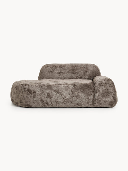 Wolke Sofa with Chaise Longue, Teddy Bouclé, 2-Seater