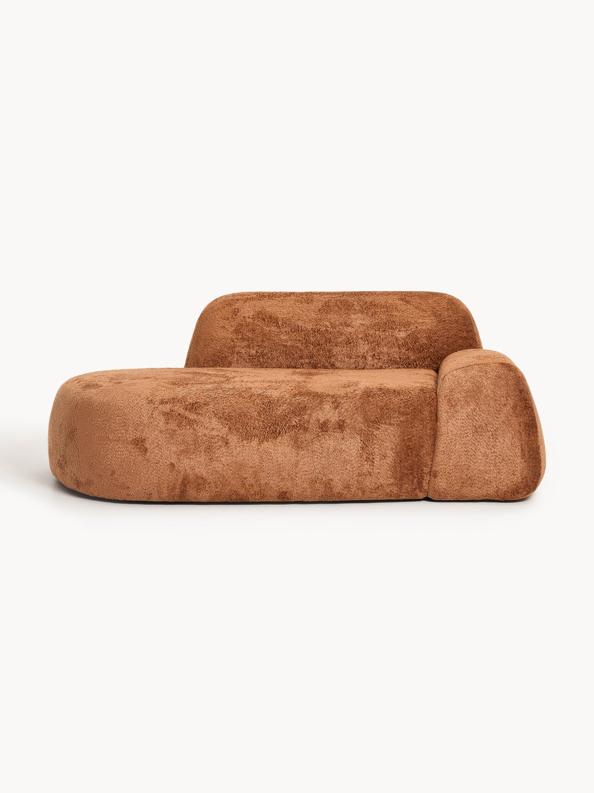 Wolke Sofa with Chaise Longue, Teddy Bouclé, 2-Seater