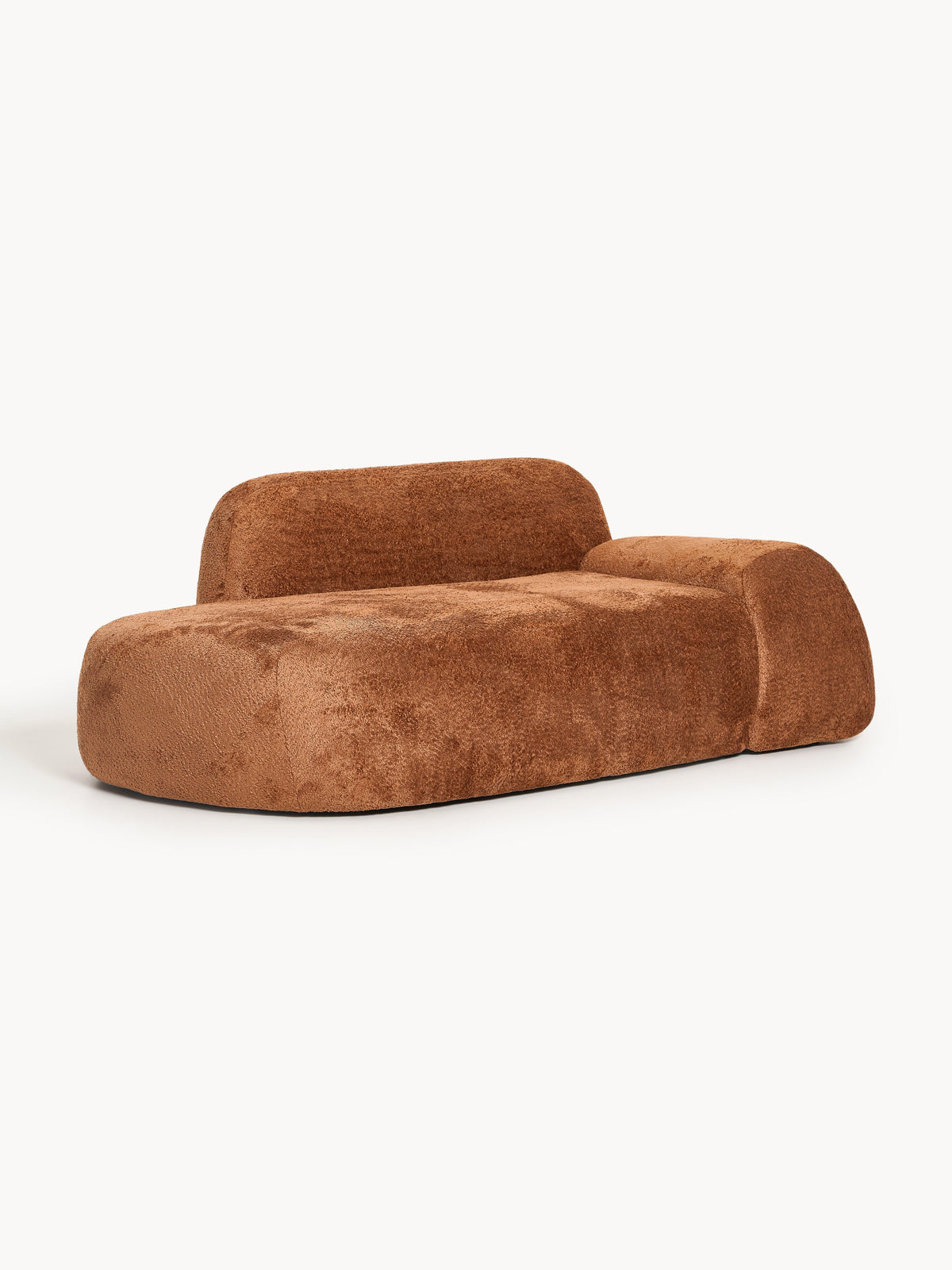 Wolke Sofa with Chaise Longue, Teddy Bouclé, 2-Seater