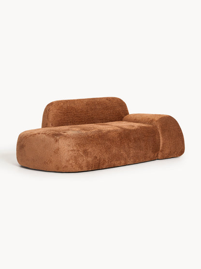 Wolke Sofa with Chaise Longue, Teddy Bouclé, 2-Seater