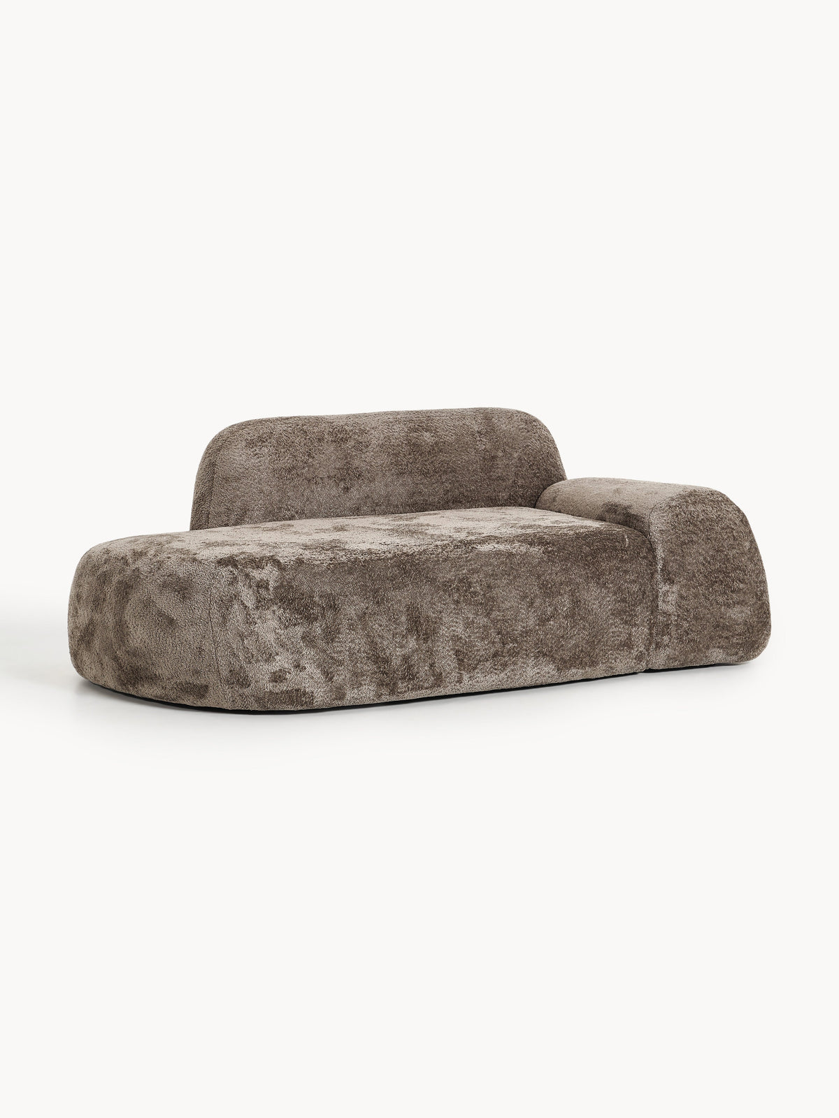 Wolke Sofa with Chaise Longue, Teddy Bouclé, 2-Seater