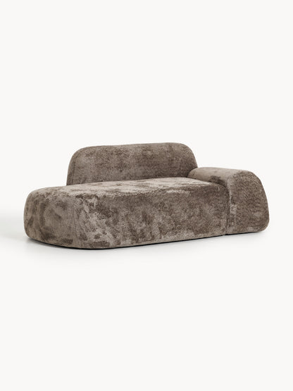 Wolke Sofa with Chaise Longue, Teddy Bouclé, 2-Seater