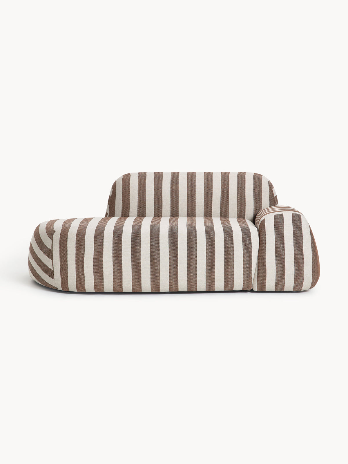 Wolke Striped Sofa with Chaise Longue, 2-Seater