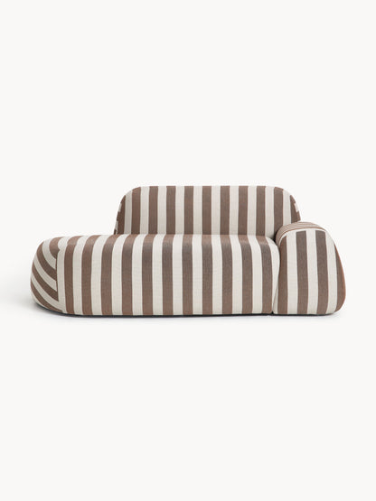 Wolke Striped Sofa with Chaise Longue, 2-Seater