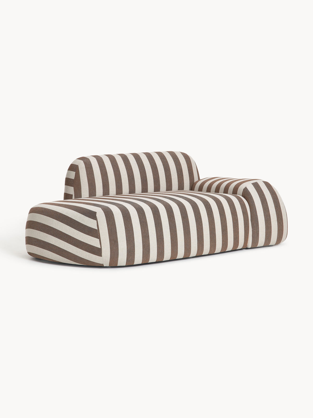 Wolke Striped Sofa with Chaise Longue, 2-Seater