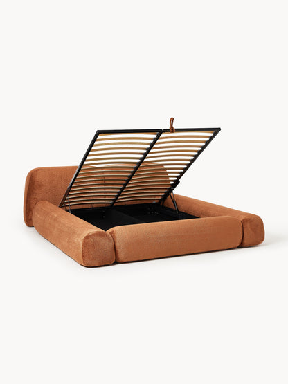 Wolke Teddy Bouclé Storage Bed, Upholstered
